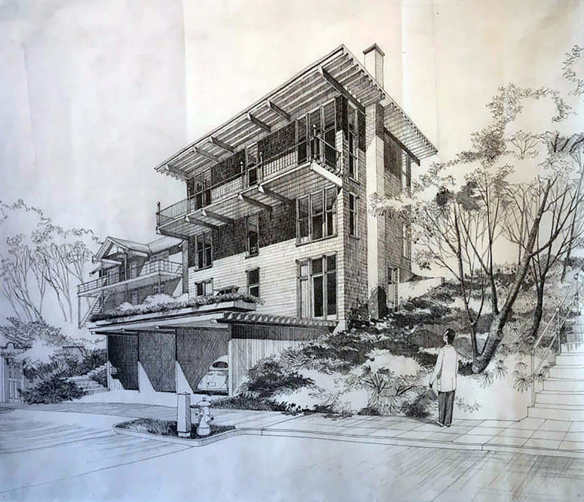Drawing of the Streissguth House