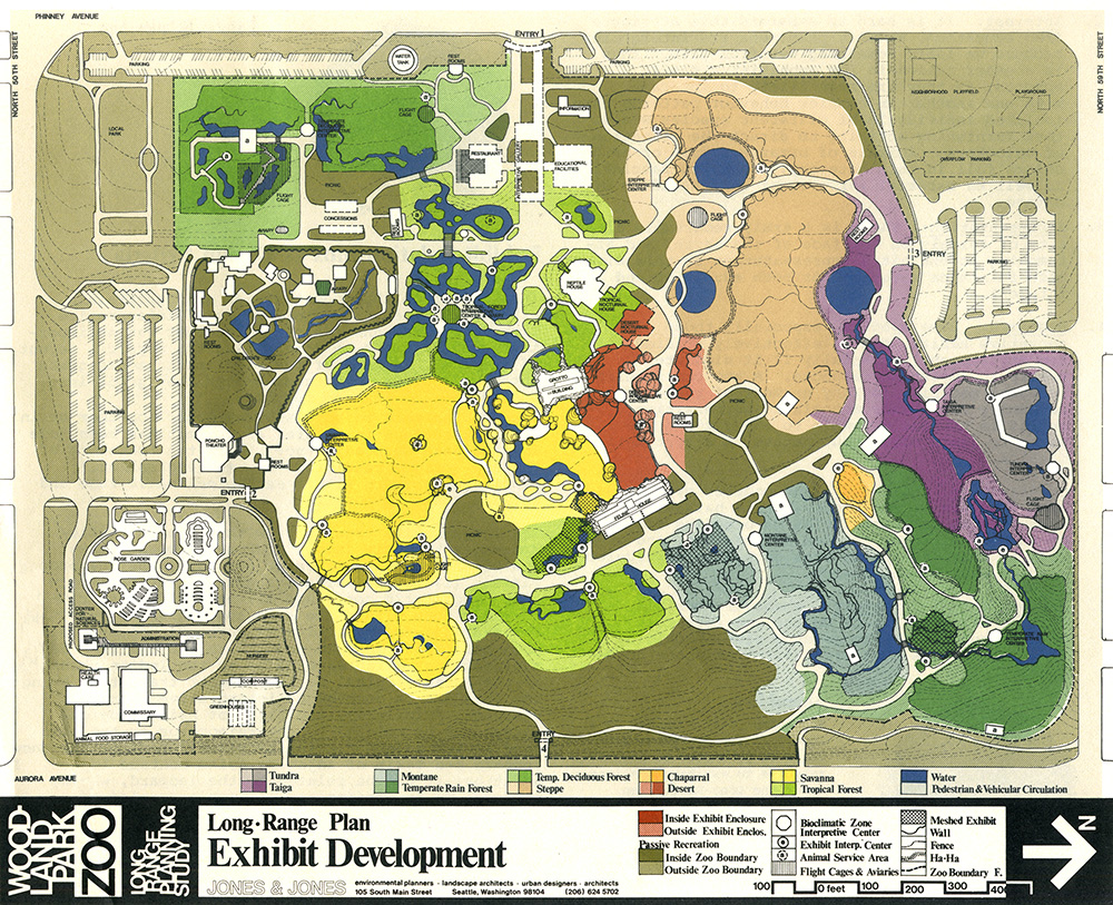 Map of Woodland Park Zoo Long Range Plan Exhibit