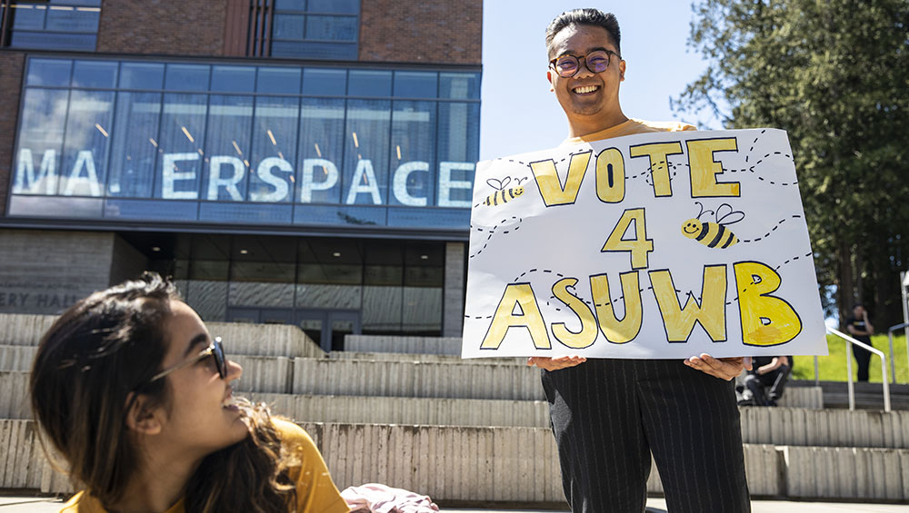 ASUW campaign sign