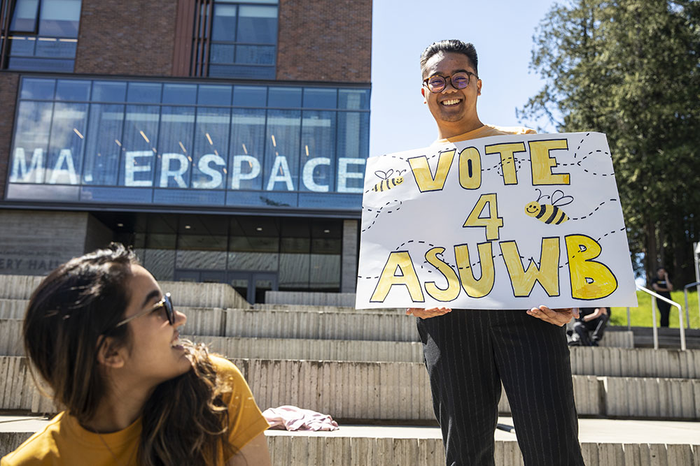 ASUW campaign sign