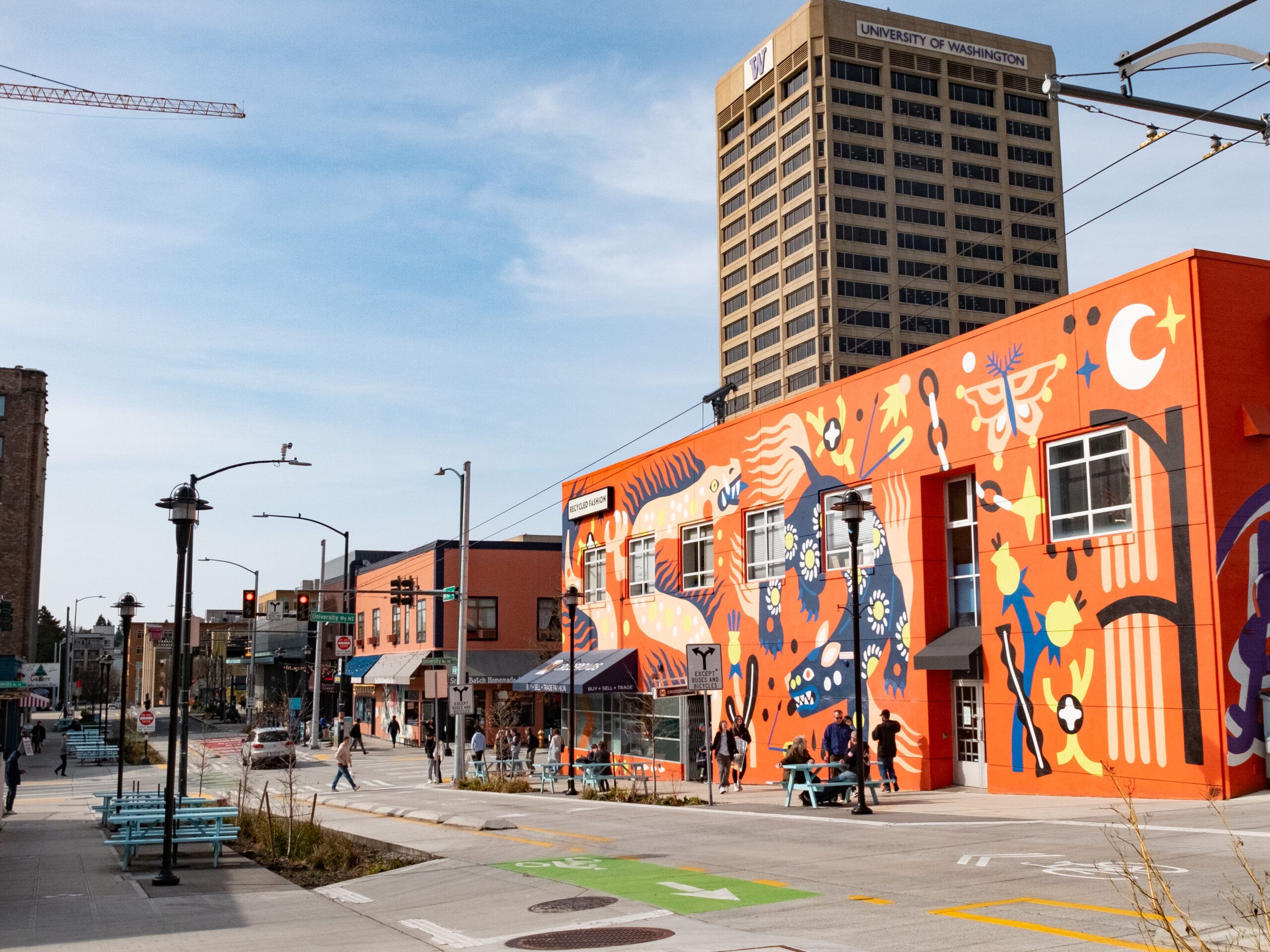 A mural on the side of a building in the University District