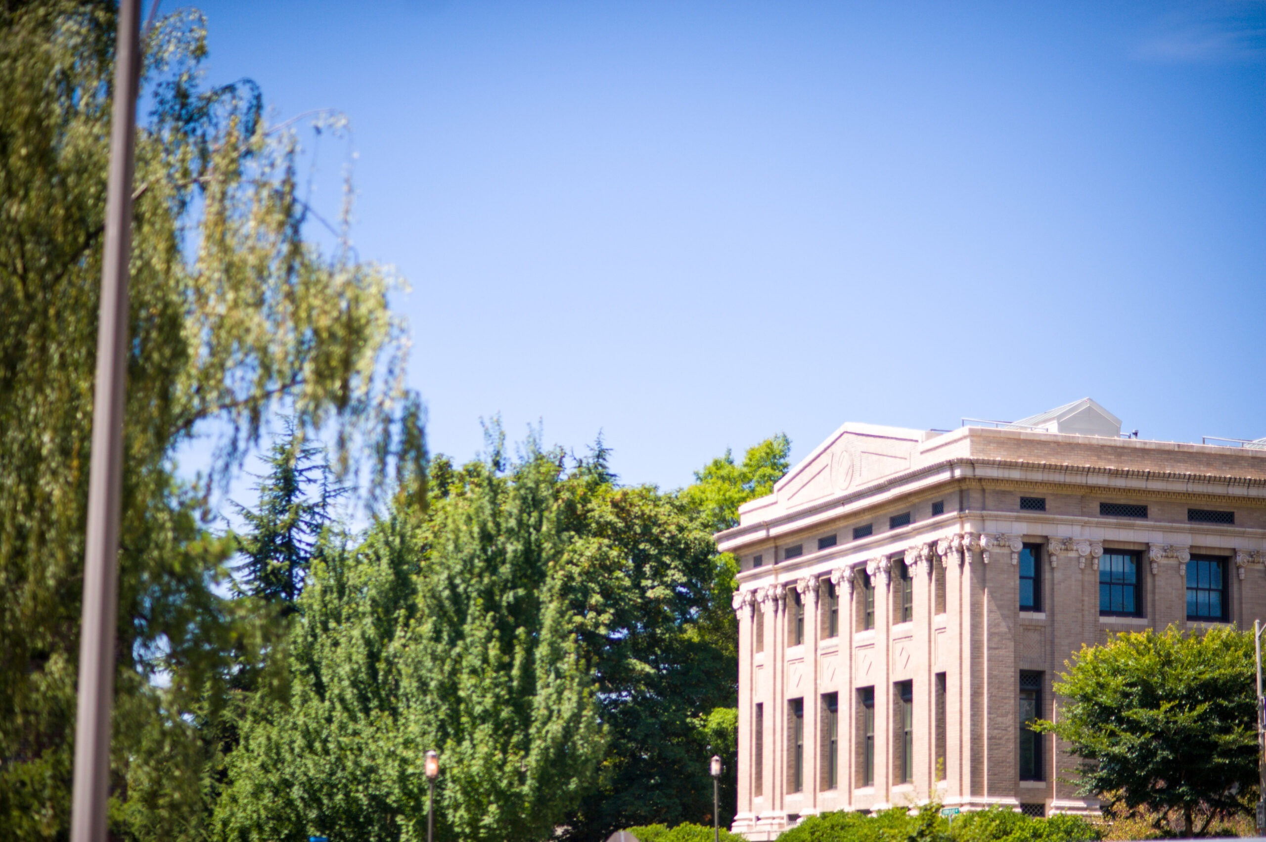 Exterior of Architecture Hall on a summer day on the UW Seattle campus