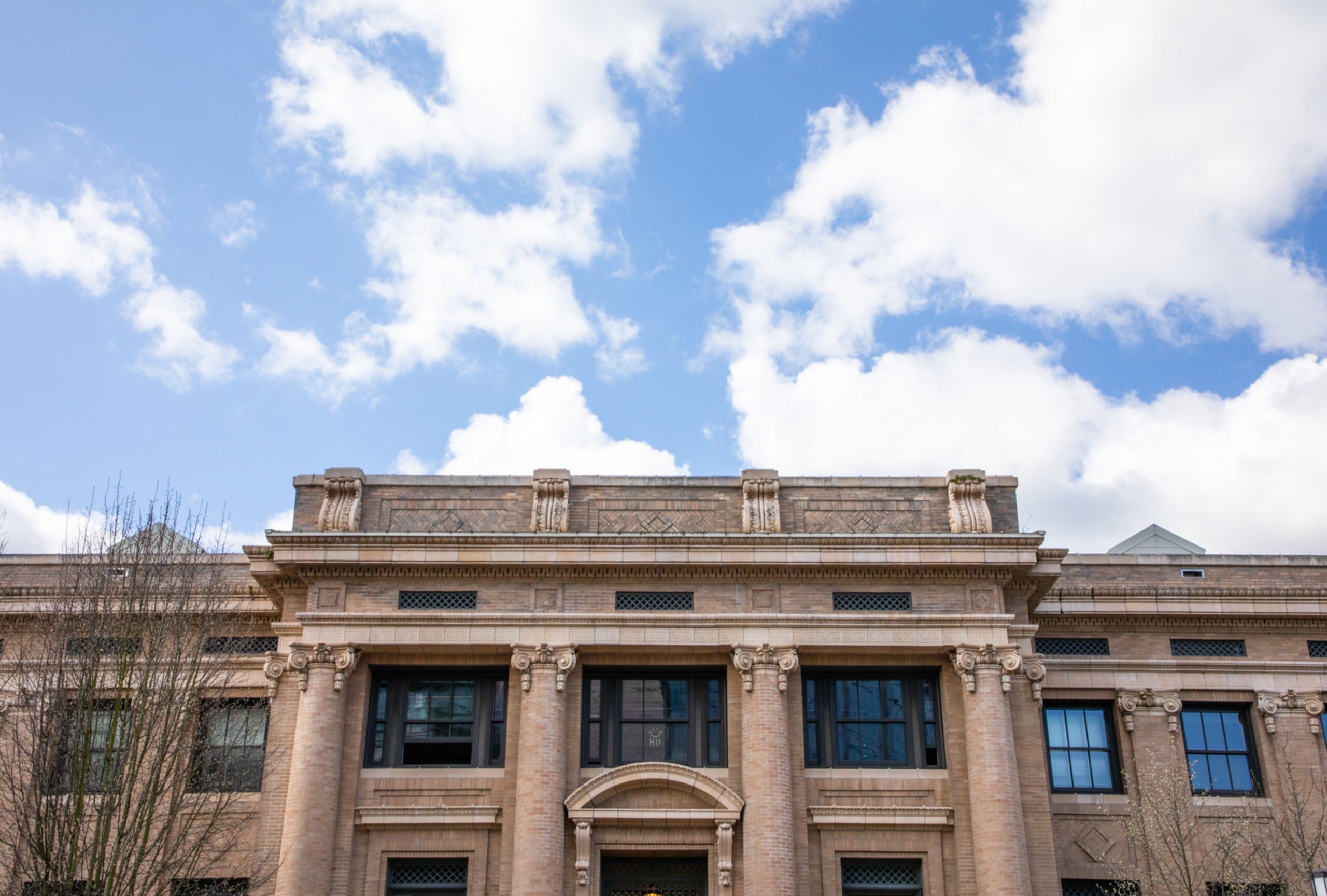 Top of an intricate architecture building