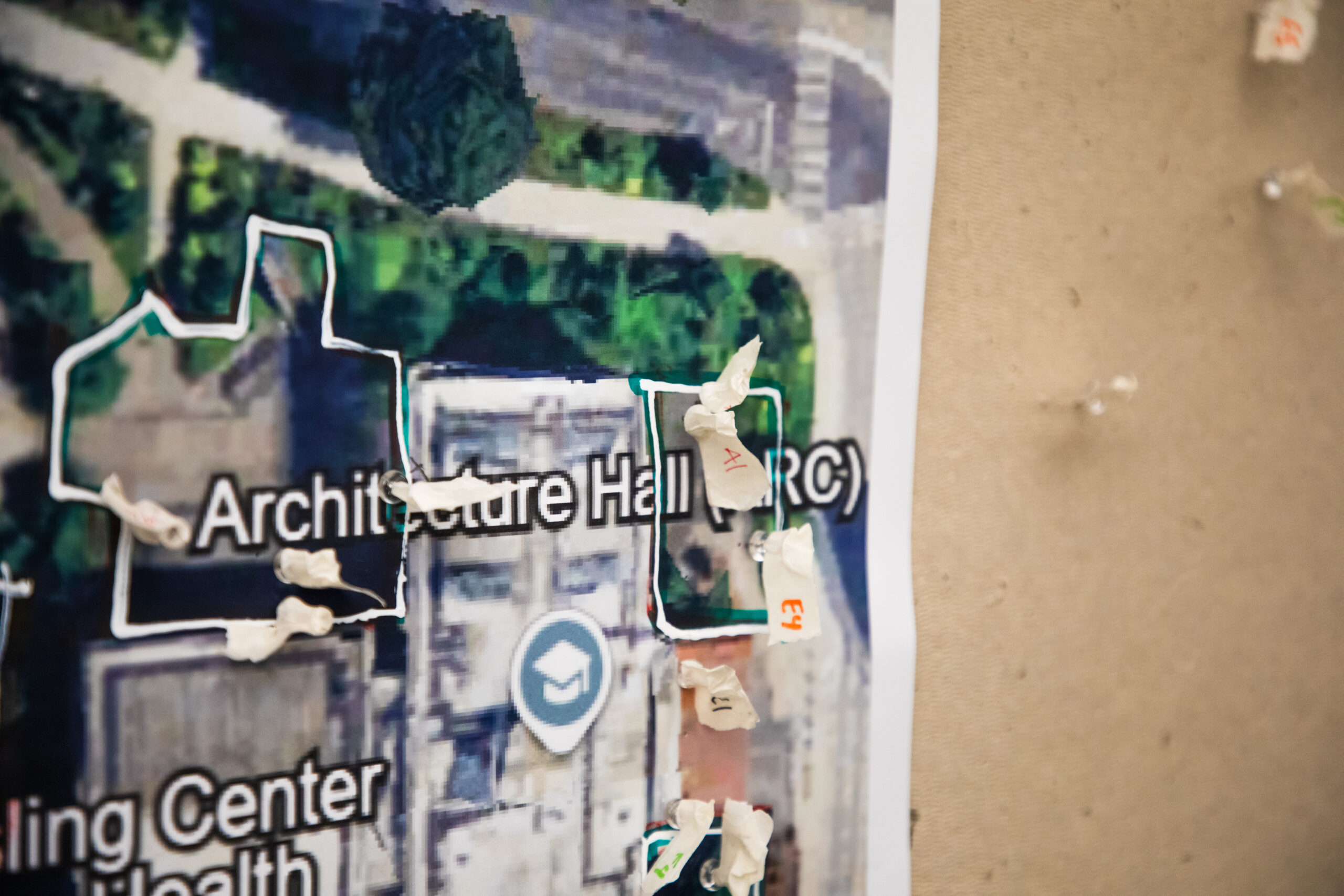 Map of bench placement