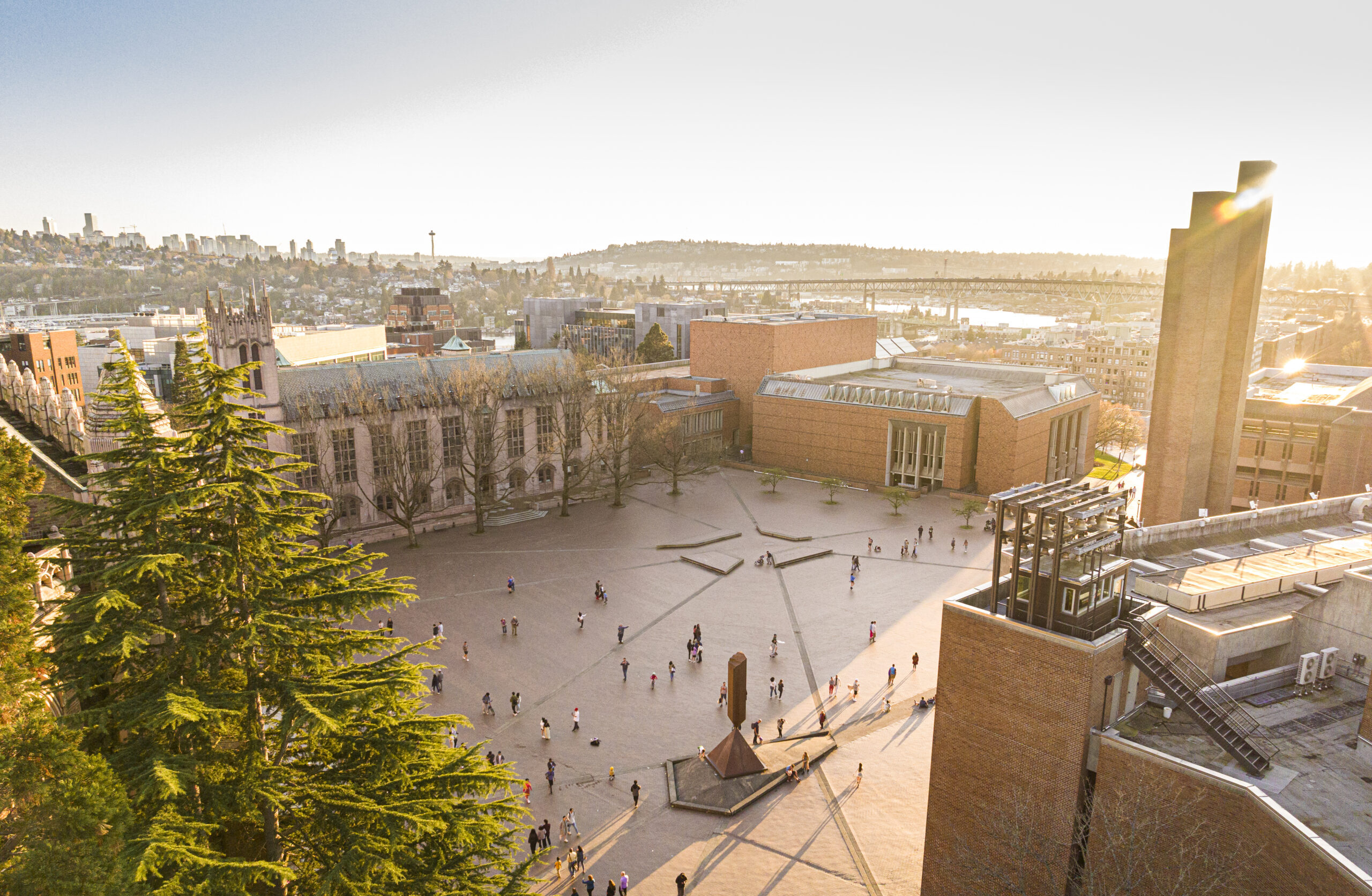 Red Square with city skyline in background
