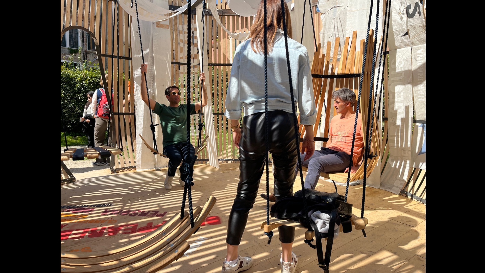 People inside structure