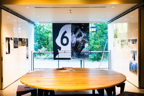 Table inside brightly lit room