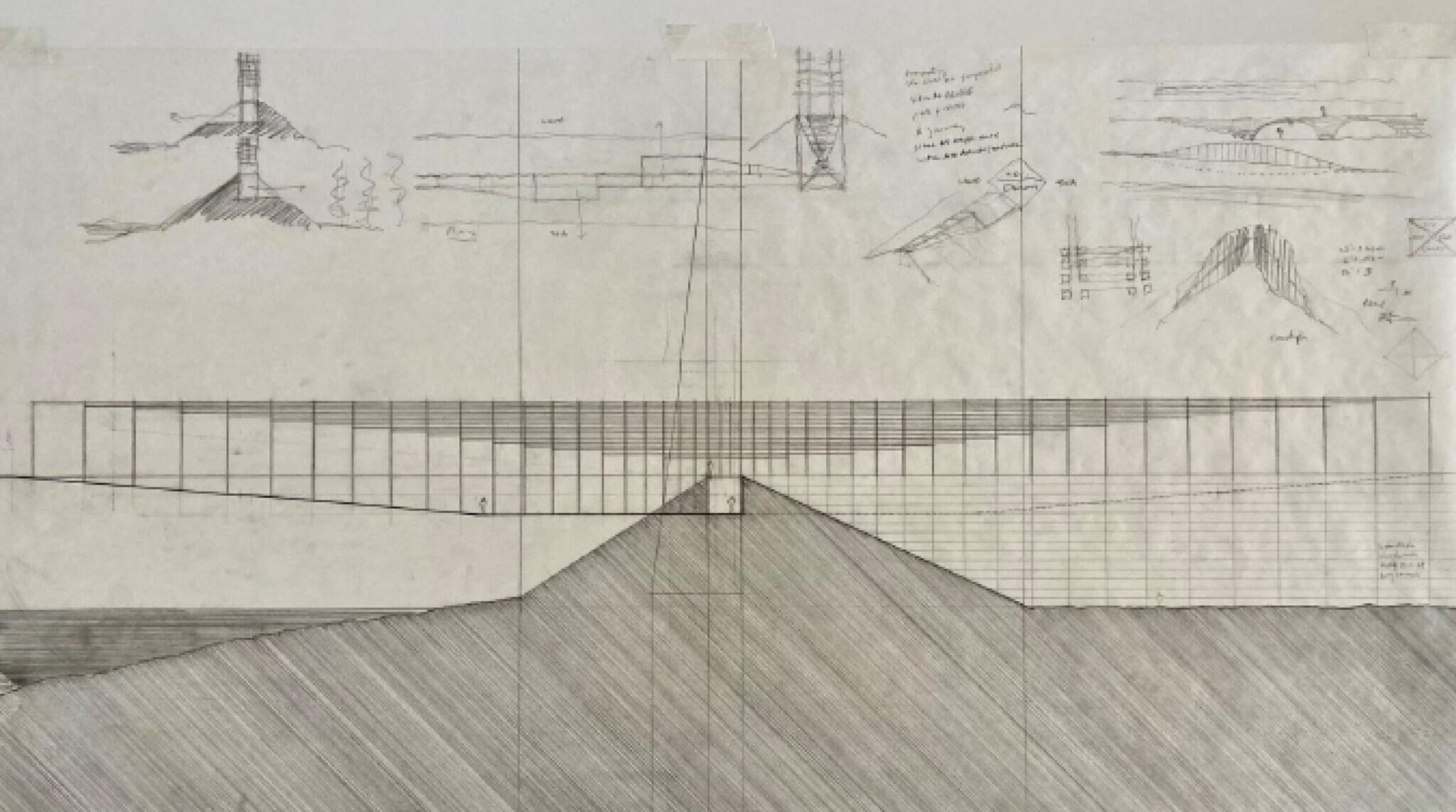 Cenotaph to Pay Tribute to Victims of the Great East Japan Earthquake, Unosumai, Japan. drawing / Robert Hutchison Architecture