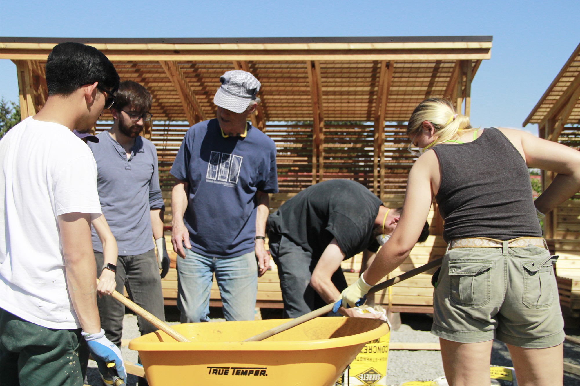 Steve Badanes with students