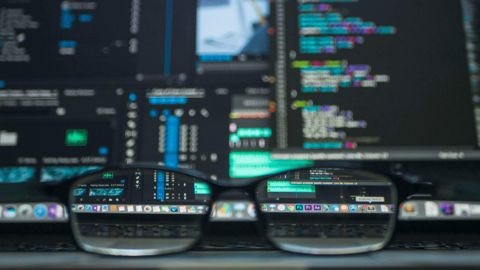 computer screens with data