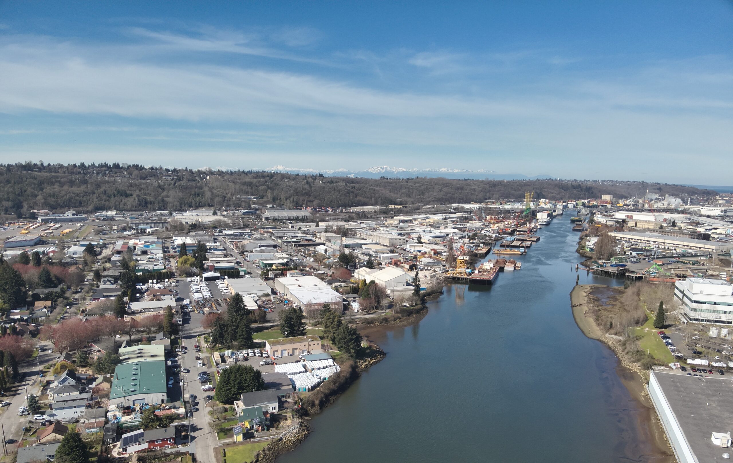 Duwamish Valley South Park region drone shot