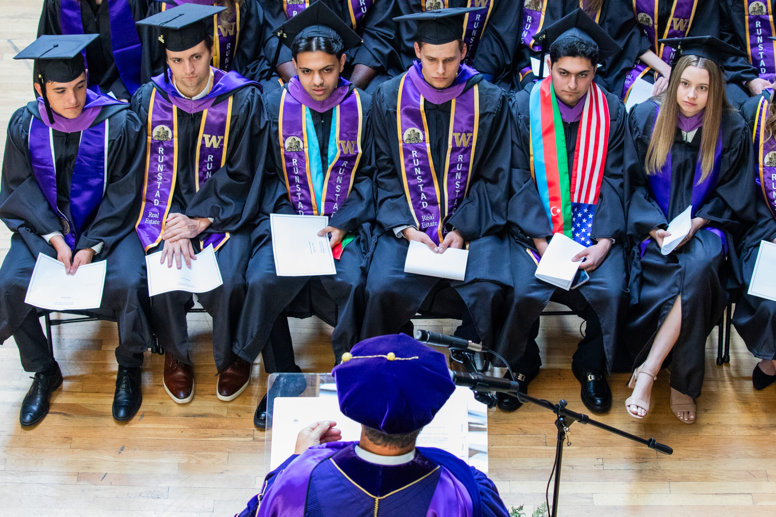Dean Ken Yocom addressing graduates