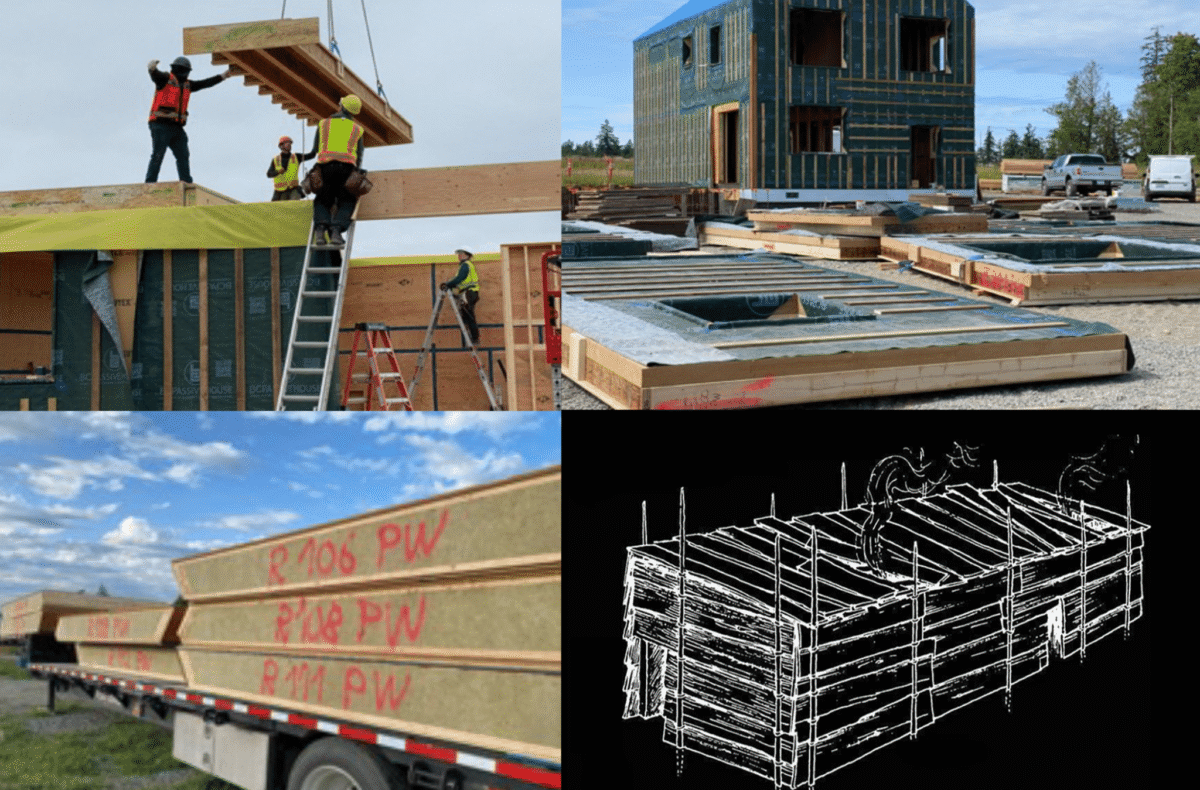 Houses being constructed