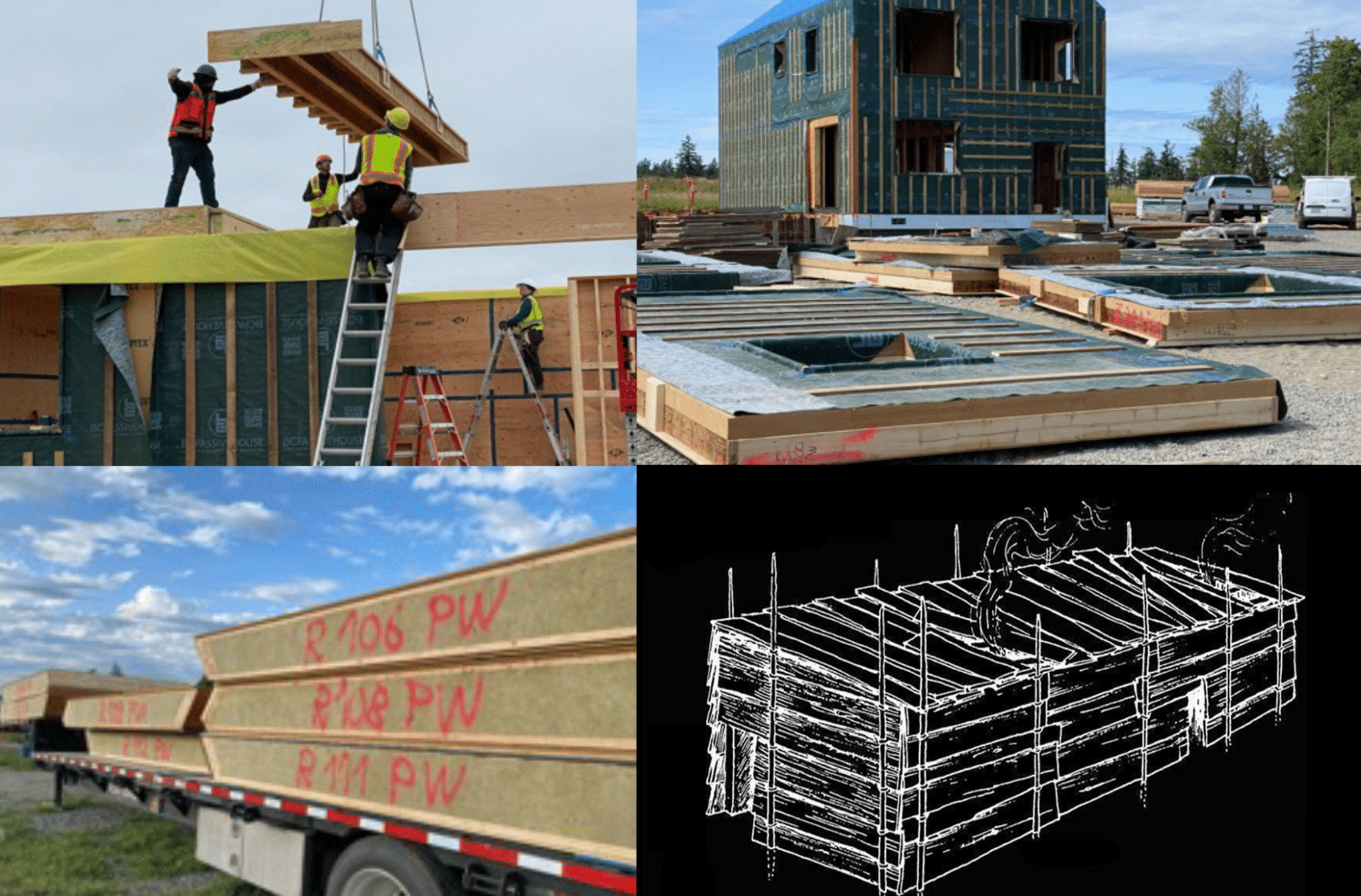 Houses being constructed